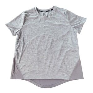 Nike Dri‑Fit Running T‑Shirt‎ Men's L • Gray Mesh Back Athletic Top
